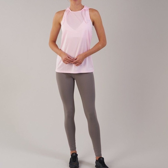 Gymshark Tops - Gymshark Hooded Vest- Chalk Pink Marl
